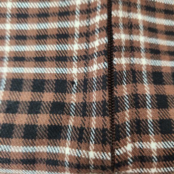 GB Woman's Brown Plaid Dress Size Large With Tags - Picture 12 of 12